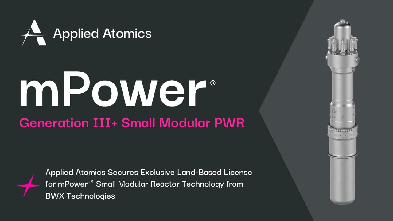 mPower small modular reactor license announcement graphic